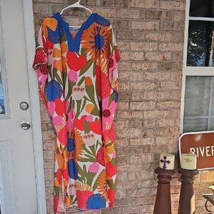 Colorful Floral Long Sleeve Dress